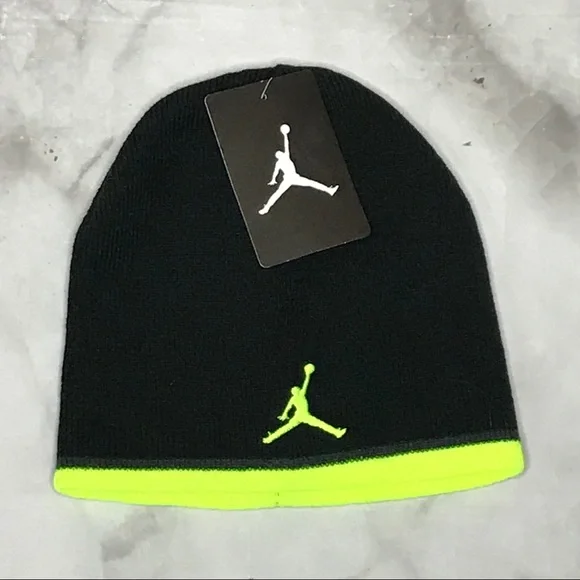 Jordan knit toboggan skull cap Youth black - Picture 1 of 5